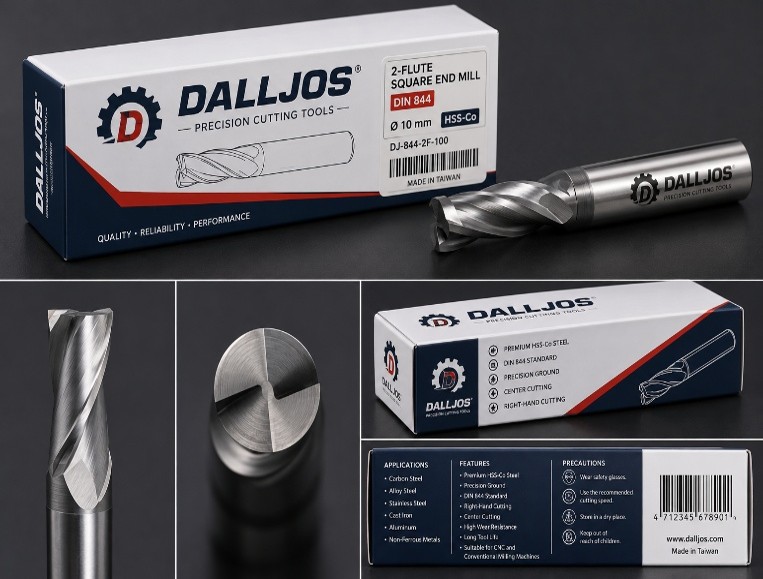 [DJS-EM-2F-M2-0250I] Cylindrical 2-Flute End Mill 1/4in